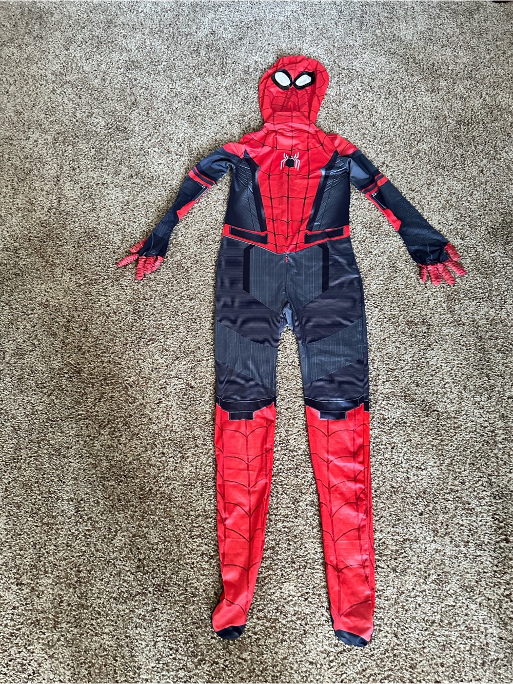 Kids Red and Black Spider Superhero Costume Size 8-10